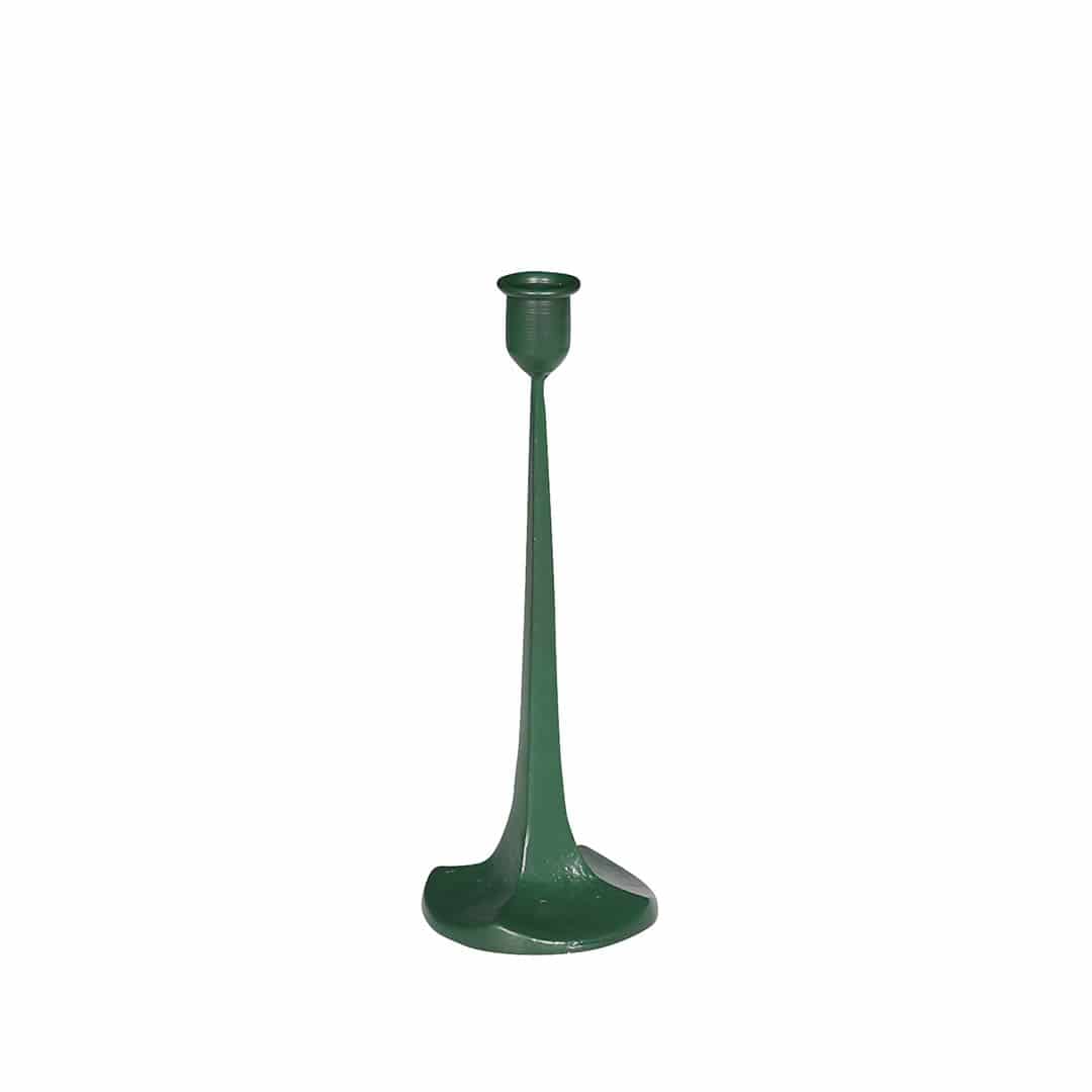 IRON CANDLE HOLDER DIAMOND GREEN S