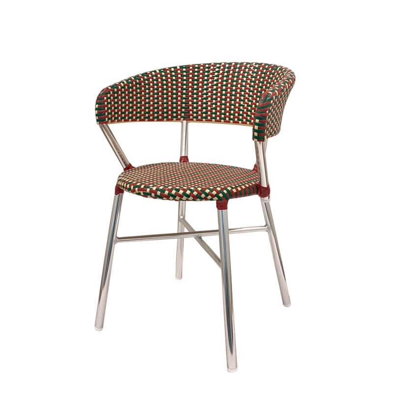 DULTON ONLINE SHOP | ALUMINUM ROUNDISH CHAIR RED/GREEN(RED/GREEN