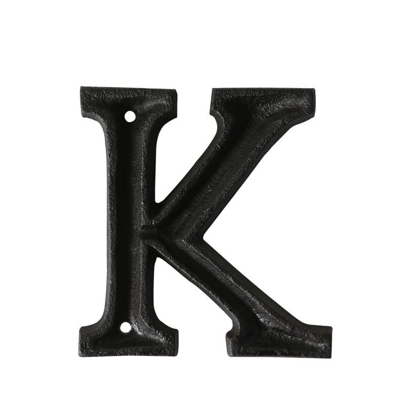 "METAL LETTER ""K"" MATT BLACK"