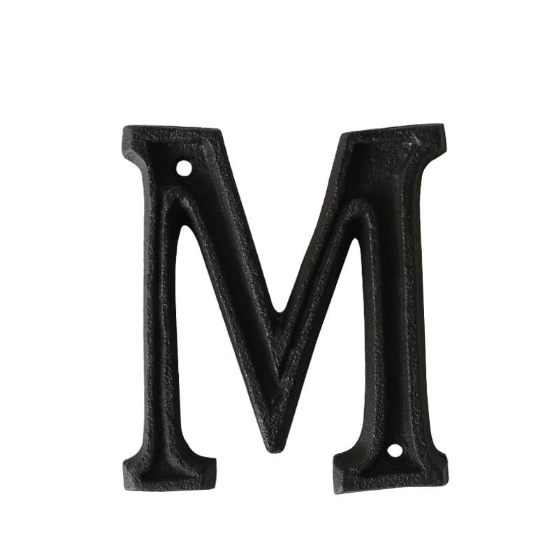 "METAL LETTER ""M"" MATT BLACK"