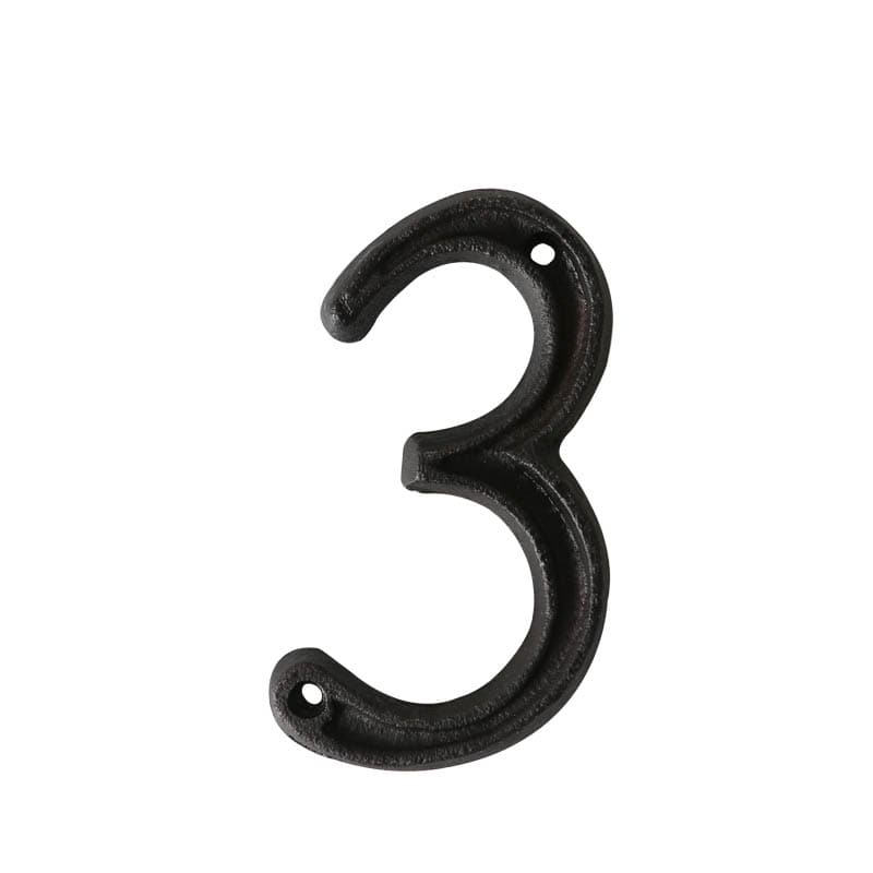"METAL LETTER ""3"" MATT BLACK"