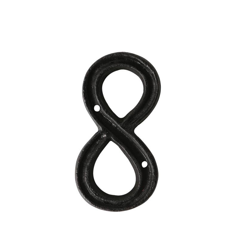 "METAL LETTER ""8"" MATT BLACK"