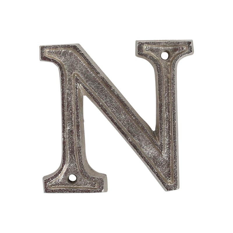 METAL LETTER 105 SILVER "N"