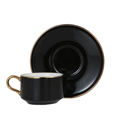 CUP & SAUCER Numelo 1 BLK