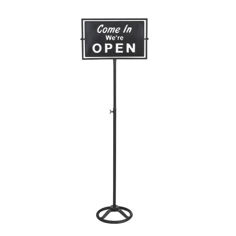 SPINNER SIGN STAND OPEN-CLOSED BLACK
