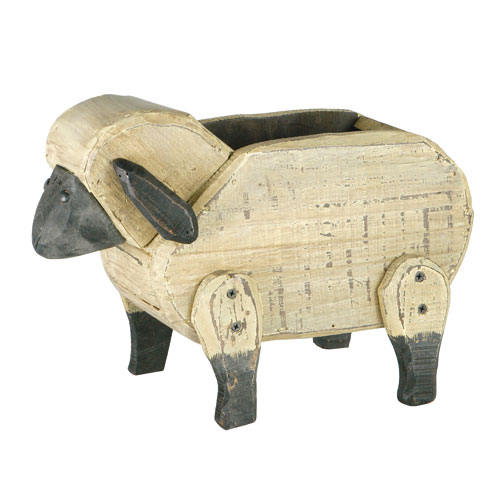 WOODEN SHEEP BOX