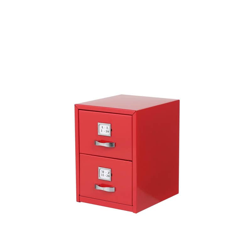METAL CARD CABINET RED