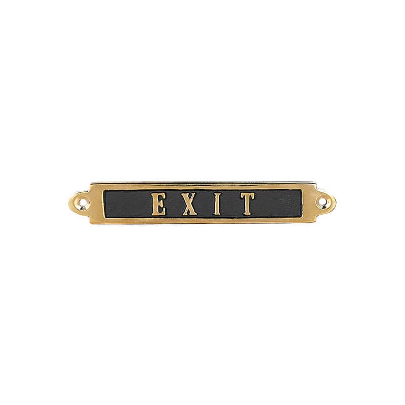 BRASS SIGN  EXIT