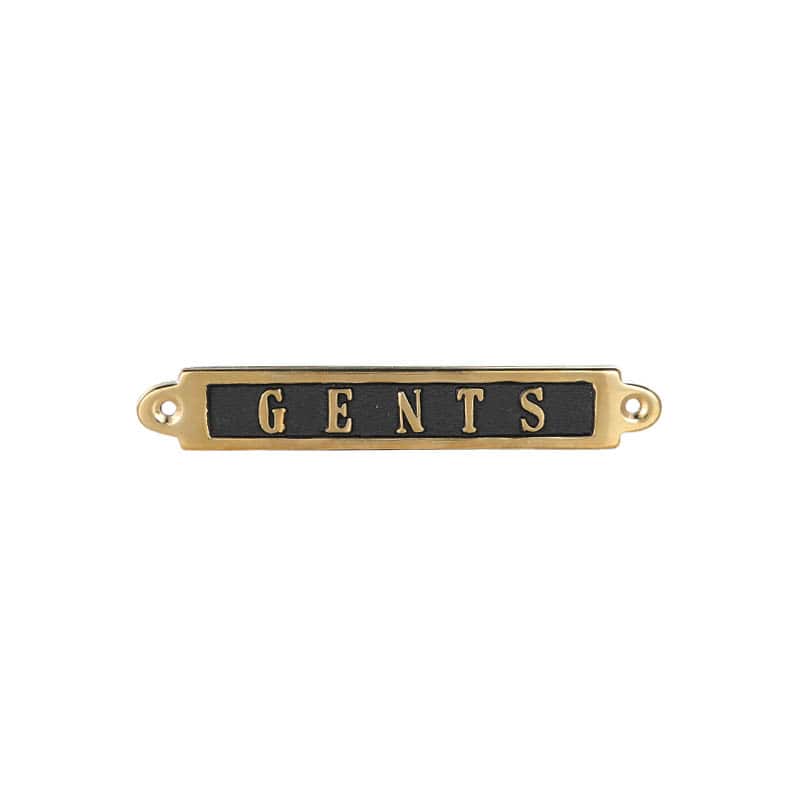 BRASS SIGN "GENTS"