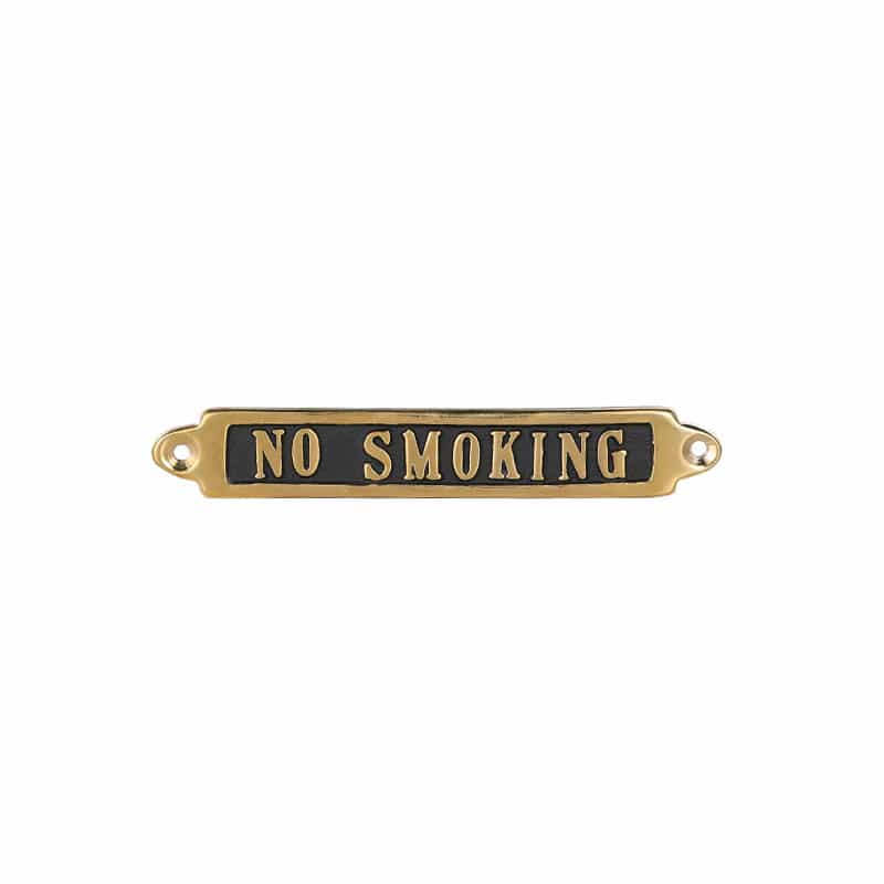 BRASS SIGN "NO SMOKING"