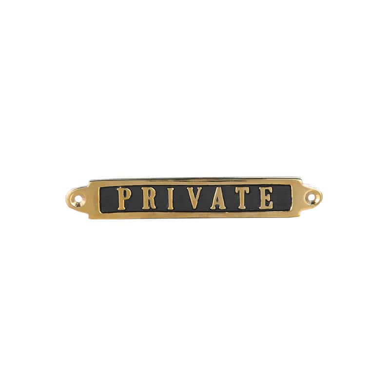 BRASS SIGN  PRIVATE