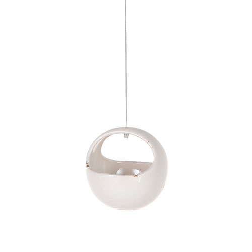 HANGING BASKET VASE WHITE