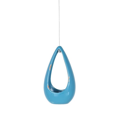 WIRE HANGING VASE S  BLUE