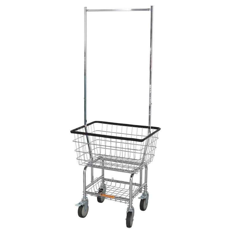 DULTON ONLINE SHOP | LAUNDRY CART WITH POLE RACK CHROME(CHROME ...