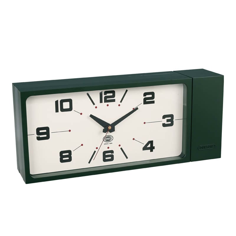 DULTON ONLINE SHOP | DOUBLE FACE CLOCK RECTANGLE DARK GREEN(D