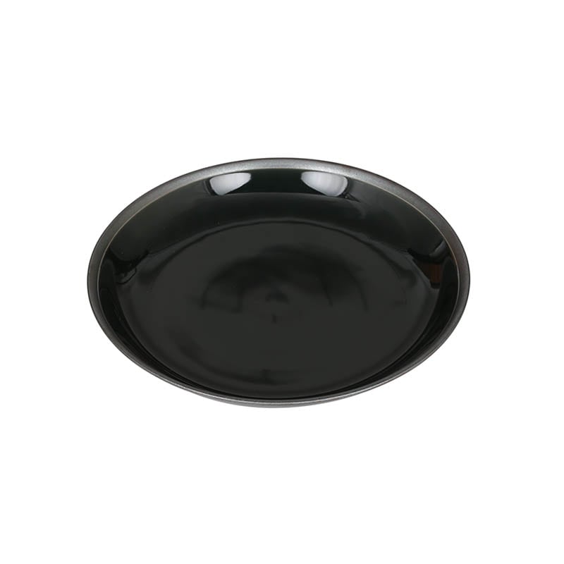 SOUP PLATE WITH RUST RIM BLACK