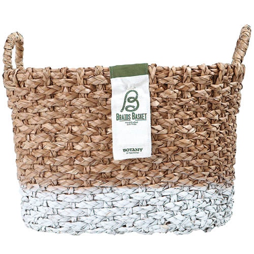 OVAL BRAIDS BASKET WHT-L