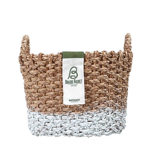 OVAL BRAIDS BASKET WHT-M