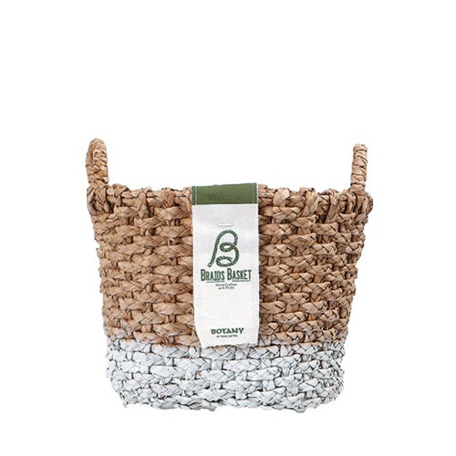 OVAL BRAIDS BASKET WHT-S