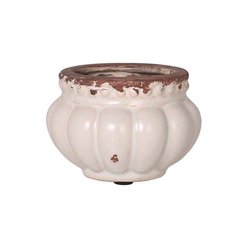 PLUMPLY POT ''ORCHID WHITE''