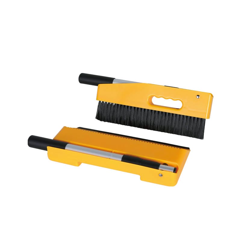 HANDY DUSTPAN BRUSH CHROME YELLOW