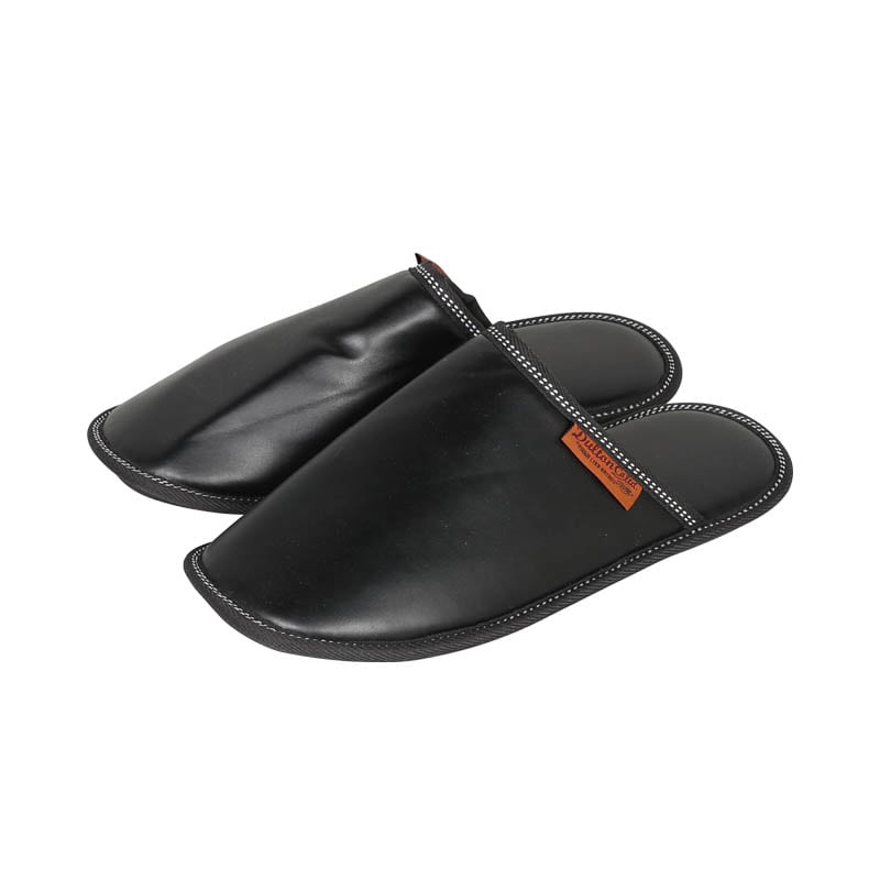 PU SLIPPERS MEN_BLACK