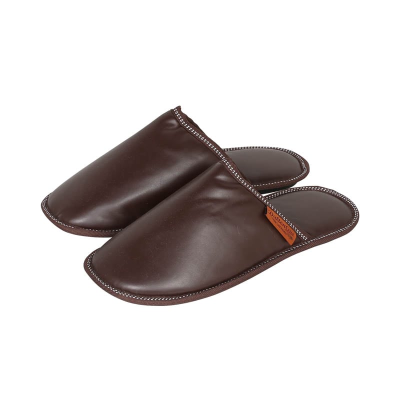 PU SLIPPERS MEN_BROWN