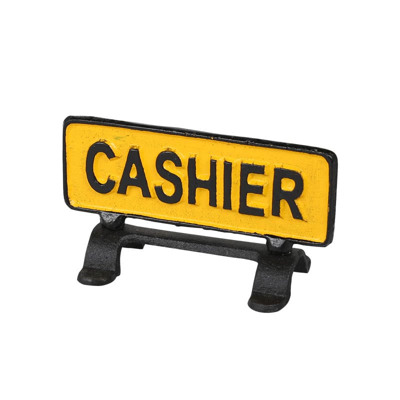 RIVERSIBLE SIGN STAND "CASHIER"