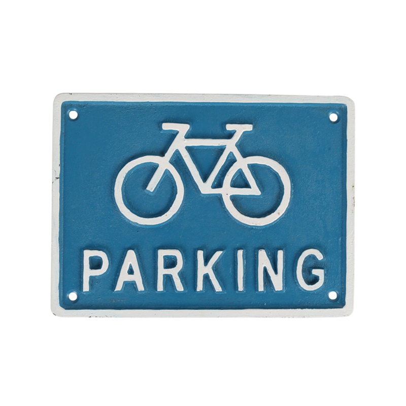 IRON SIGN ''BICYCLE PARKING'' BLUE