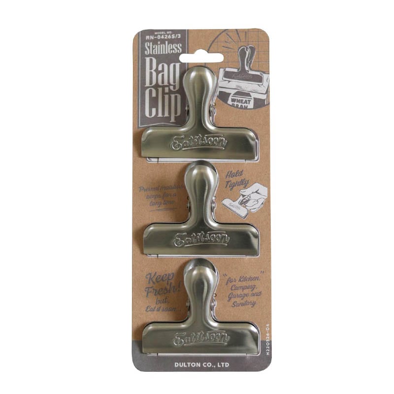 STAINLESS STEEL BAG CLIP SET OF 3