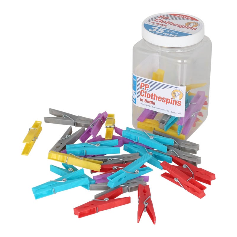 35PCS PP CLOTHESPIN IN BOTTLE