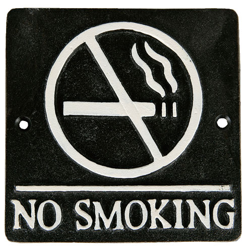 SQUARE SIGN NO SMOKING A.BLACK