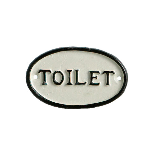 "OVAL SIGN TOILET"""