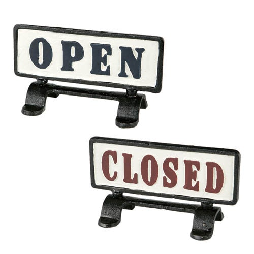 REVERSIBLE SIGN STAND "OPEN-CLOSED"