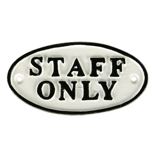 OVAL SIGN WT STAFF