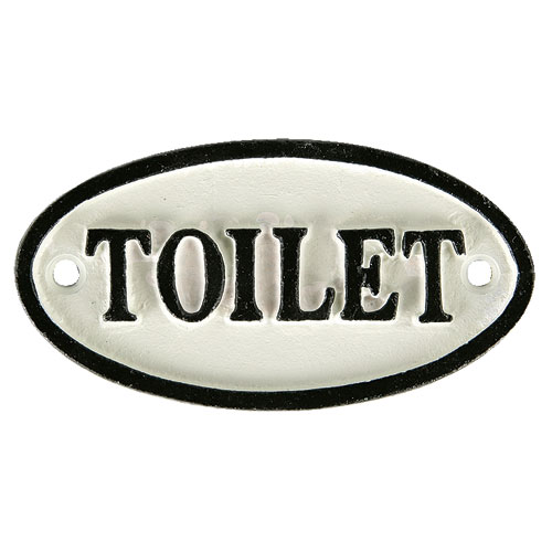 OVAL SIGN WT TOILET