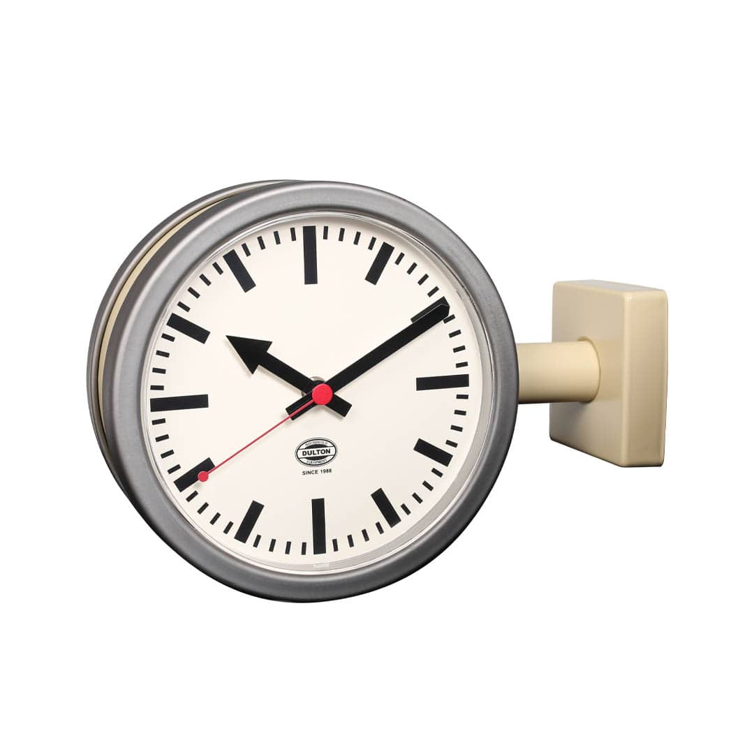 DULTON ONLINE SHOP | DOUBLE FACE CLOCK 170D2 MAT IVORY/RAW(IVORY