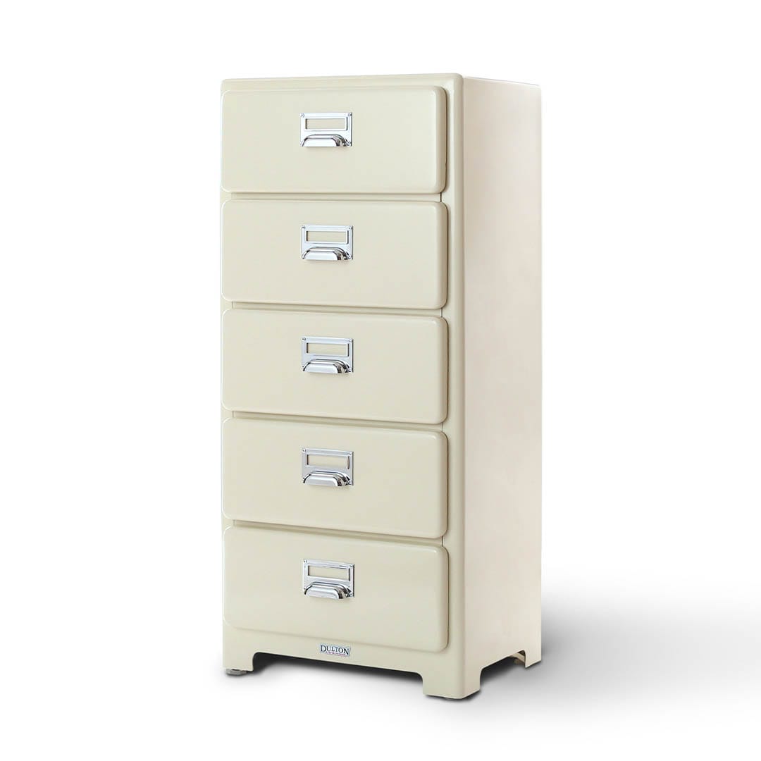 5 DRAWERS CHEST IVORY