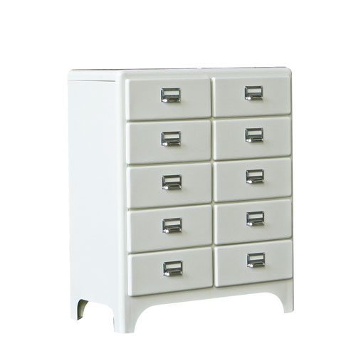 2 COLUMNS BY 5 DRAWERS IVORY