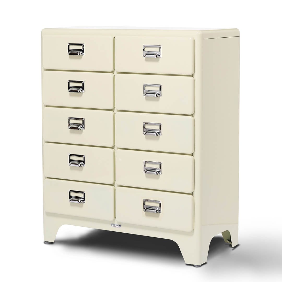 2 COLUMNS BY 5 DRAWERS IVORY