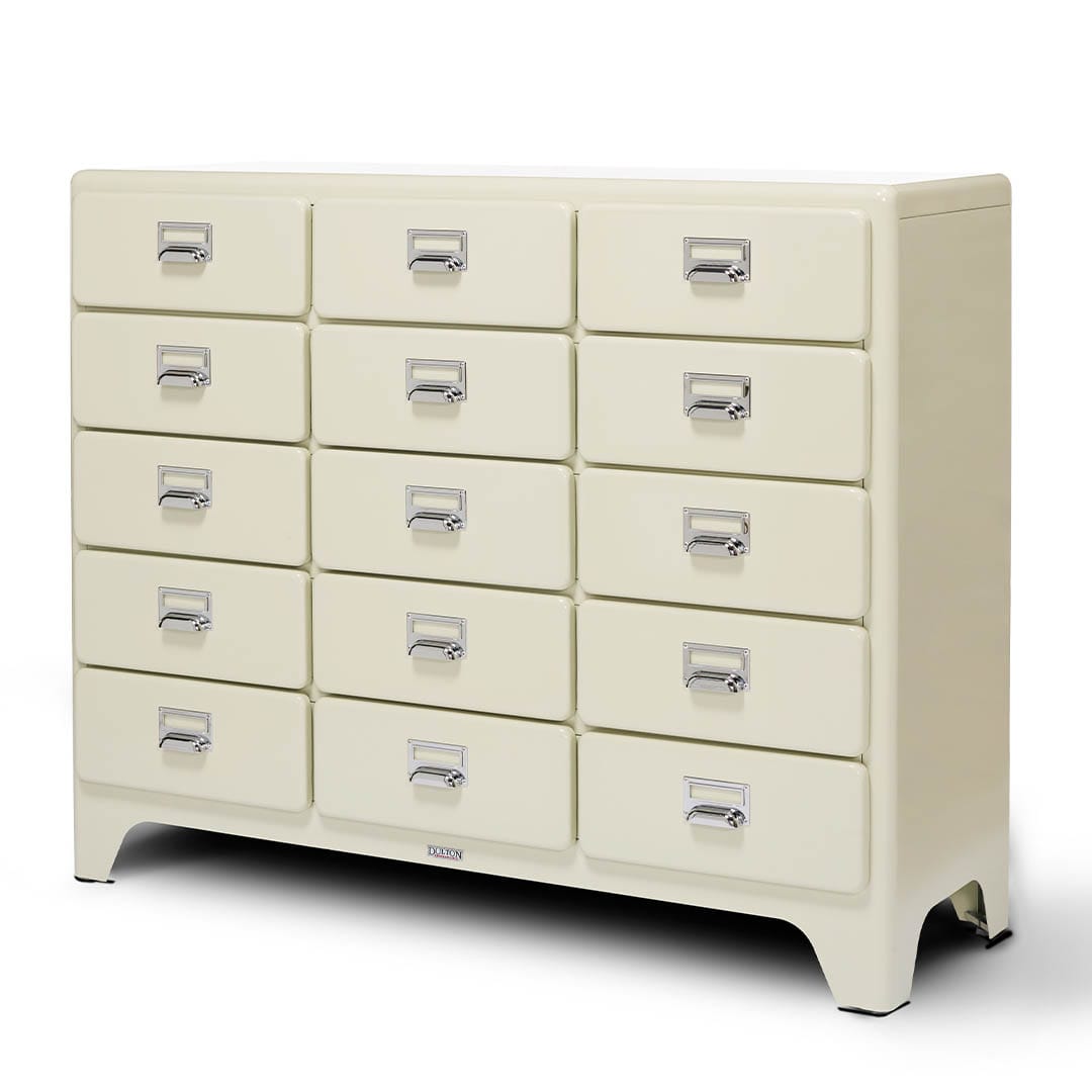 3 COLUMNS BY 5 DRAWERS IVORY