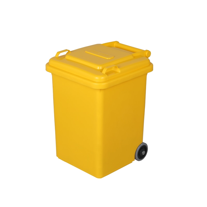 PLASTIC TRASH CAN 18L YELLOW