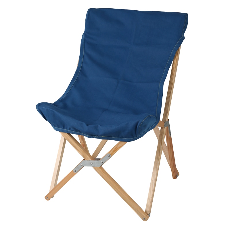 WOODEN BEACH CHAIR NAVY