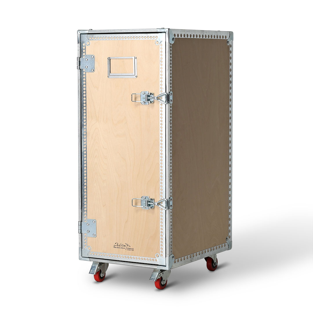 WOODEN CABINET WITH CASTORS 4 LAYER