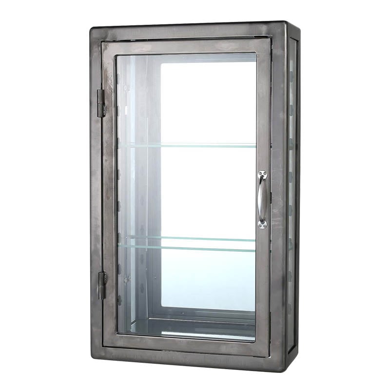 WALL MOUNT GLASS CABINET RAW