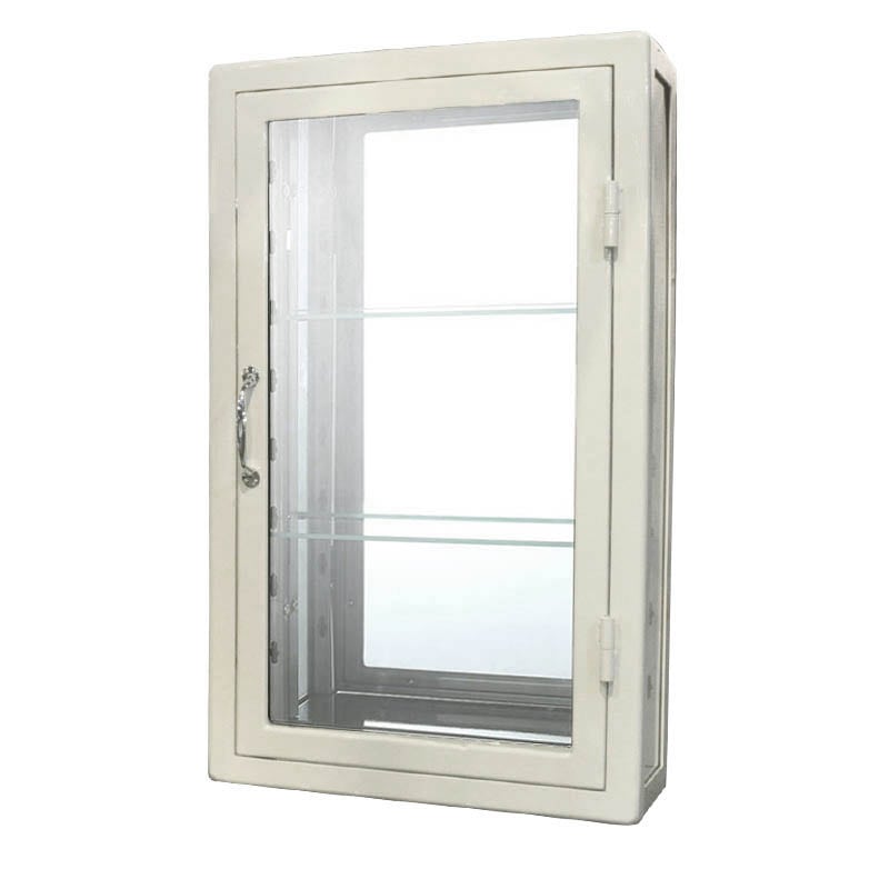 WALL MOUNT GLASS CABINET IVORY