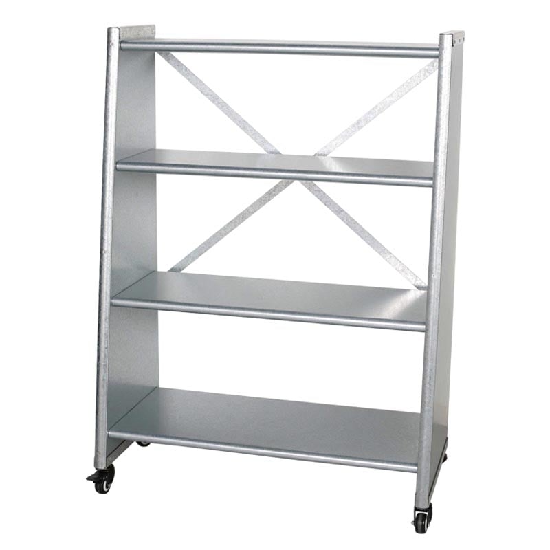 4 TIER TAPERED METAL SHELF GALVANIZED