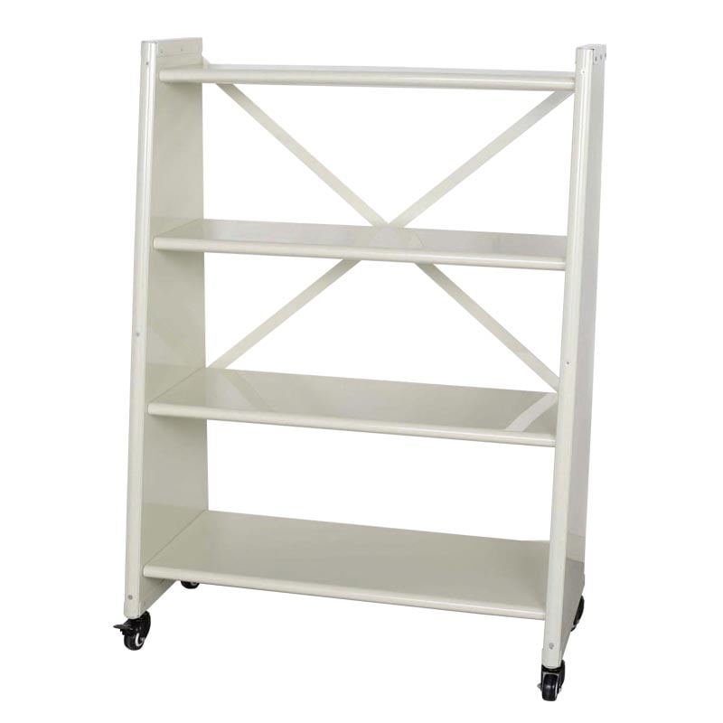 4 TIER TAPERED METAL SHELF IVORY