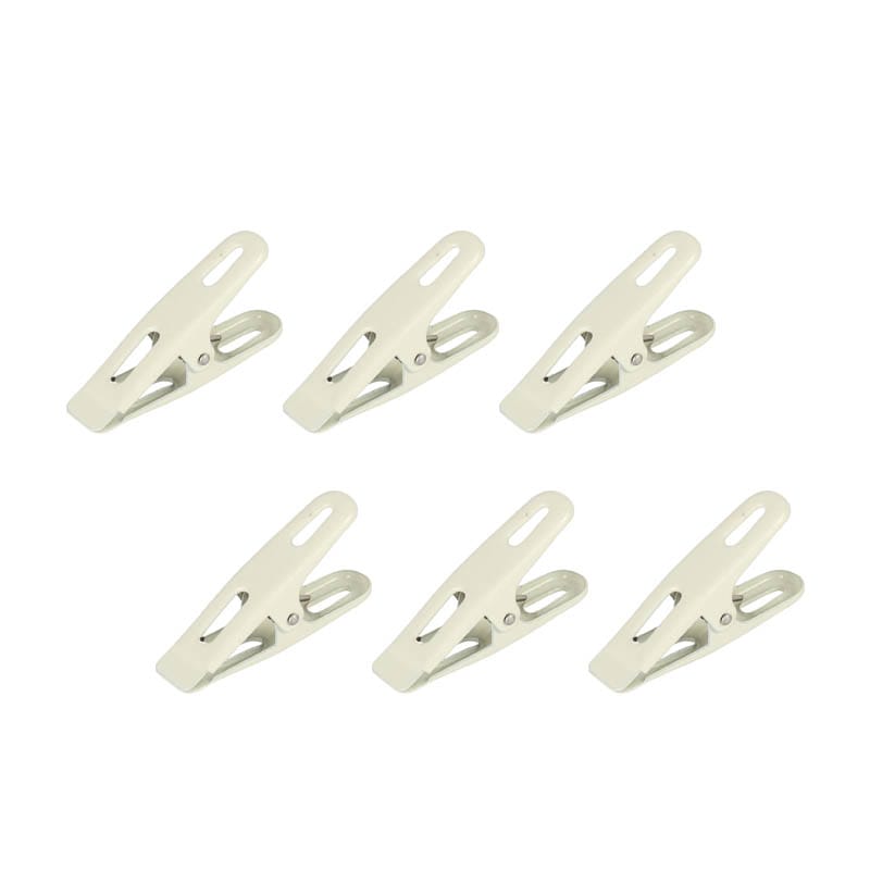 6 COLORED CLIPS A IVORY