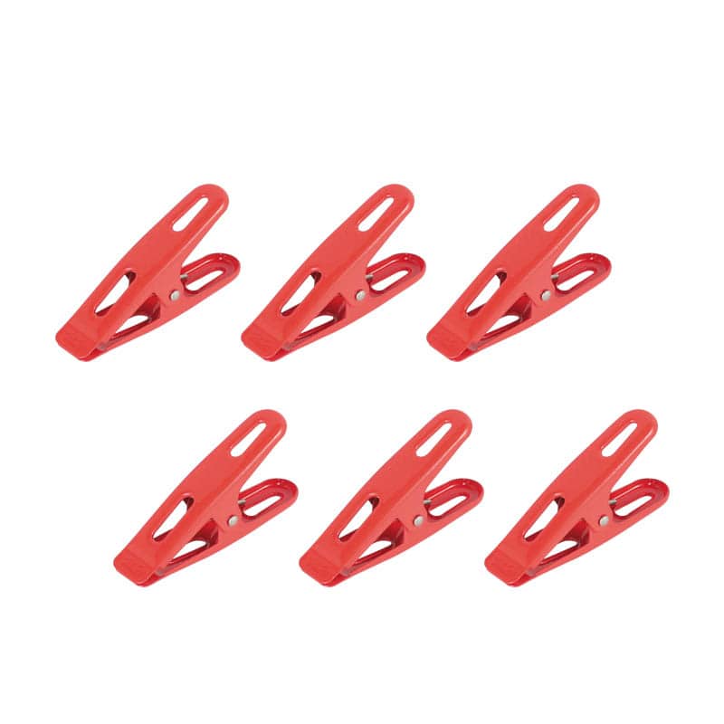 6 COLORED CLIPS A RED